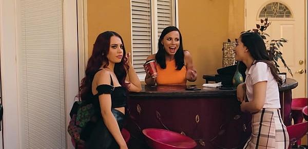  Girlsway - Lesbian Threesome Interrupted By Slutty School Queen - Aidra Fox, Sabina Rogue, Aria Lee